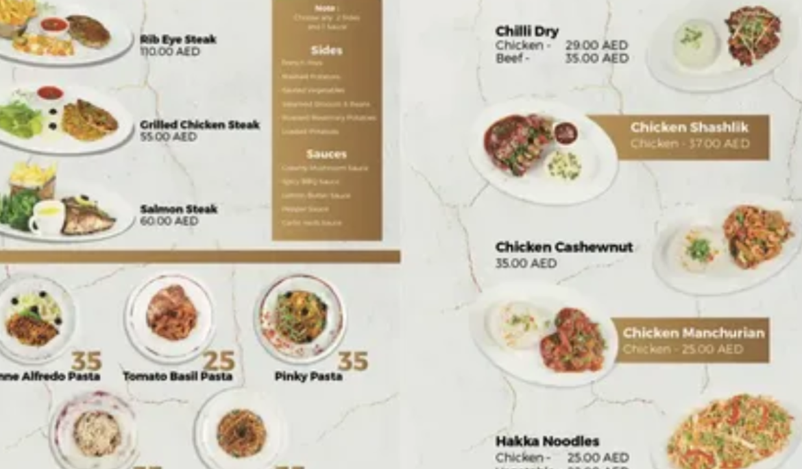 Restaurant Menu Photography